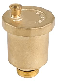 LALAGO Purgeur d'air automatique DN15 G1/2 en laiton, Purgeur automatique d'air, auto-étanche, Max 110°C, 10 Bars, Vanne de purge d'air, Purgeur automatique chauffage