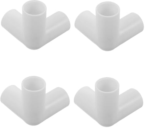 LOEFLIFA 4 Piezas De Codos De 3 Vías para Parque Infantil, Conectores De Valla Infantil, Componentes De Repuesto para Parque Infantil, Aptos para Sala De Estar, Dormitorio Y Jardín, Color