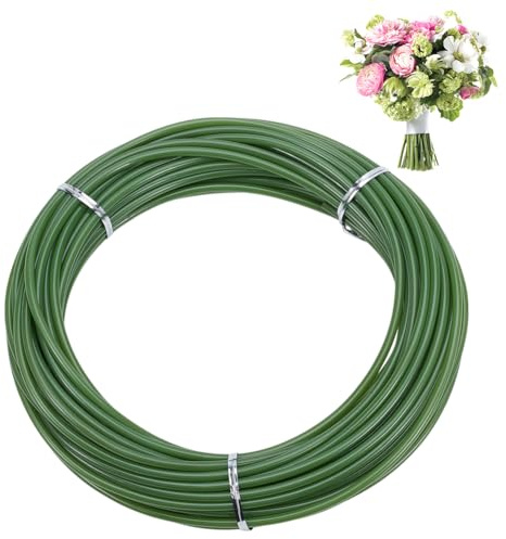 OLYCRAFT 20 m grön tubrulle blomstjälk täcker rör för paketering av konstgjorda blomstjälkar konstgjorda blommor tuber tillbehör för gör-det-själv bröllopsbuketter bröstbuketter, bröstbuketter