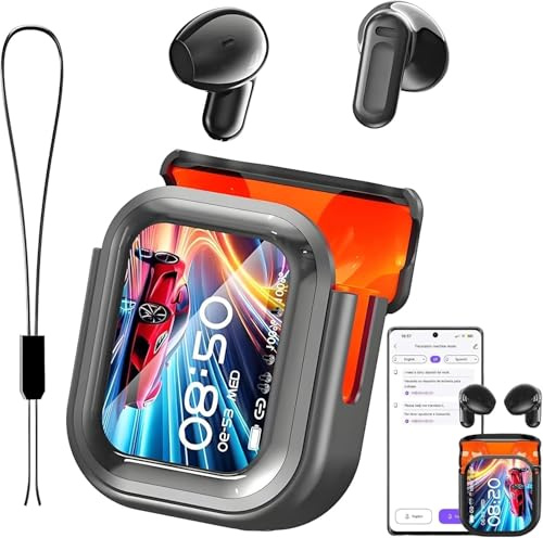 Relxhome 2026 NE20 Translation Earbuds Real Time, 165 Languages AI Translator Earbuds with 7 Trans Modes, HiFi Sound Bluetooth 6.0 Translator Headphone with Touch Screen for Travel, Meeting, Study