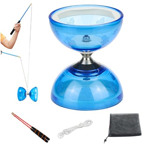 Chinese Yoyo 5 Bearings Diabolo with Sticks & String & Guide Book & Net Bag Yo Yo for Kids Adults Fitness Tricks, Chinese Yoyo, Diablo