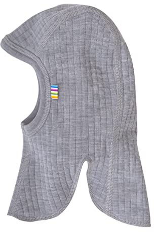 Joha Baby Kinder Unisex Schalmütze Balaclava aus Reiner Merino-Wolle, Größe:48, Farbe:grau Melange