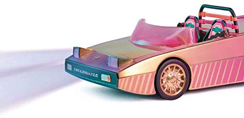 L.O.L. LLUB7 Surprise, Lights Car-Pool Coupe – with 1 Exclusive Doll 8 cm, Black Light, Transformable Chest, Glow in the Dark Doll, Accessories, Batteries Not Included, Toy for Children from 3 Years