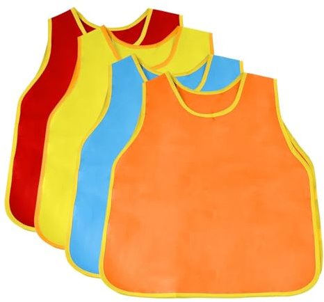 KZNKZN 4 Pack Smock For Kids,Children Waterproof Art Smock Painting Feeding, Kids Painting Apron Handwork,Cooking, Children'S Aprons，Toddler Paint Smock For Painting Or As Gifts