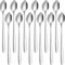 tiokin Lot de 12 cuillères à latte macchiato avec manche de 19,8 cm de long en acier inoxydable pour café glacé, thé glacé, milkshake, coupes à glace, cocktails et desserts