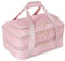 Prokva Insulated Casserole Carrier for Hot or Cold, Thermal Lasagna Lugger Tote to Keep Food Warm, Double Decker Food Warmer Bag Fits 9”x13” Baking Dish, Pink