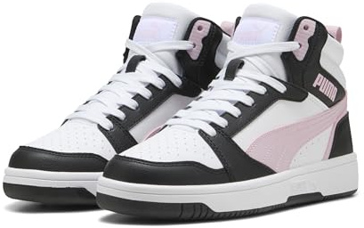 Puma Rebound V6, Unisex Sneaker, Puma White-Rose Mauve-Puma Black,