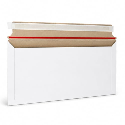 PACKY - Versandtaschen Karton Weiß C5+ 250x160 mm - 25 Stück - Selbstklebend