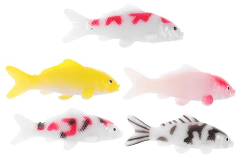 Kichvoe Realistic Koi Fish Models 4.53 Inch Aquarium Decor Set Artificial Fish Ornaments for Tank Decoration and Photography Props
