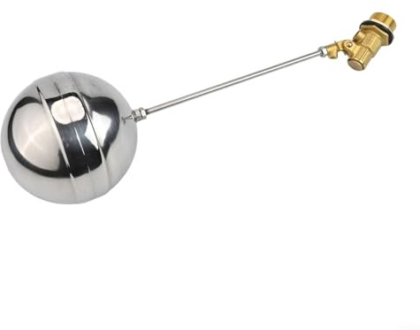Gdfnmogo Valvola a sfera galleggiante con filettatura maschio 3/4 con sfera in acciaio inossidabile 304 per scaldabagno, serbatoi e servizi igienici, sensore automatico di controllo del livello
