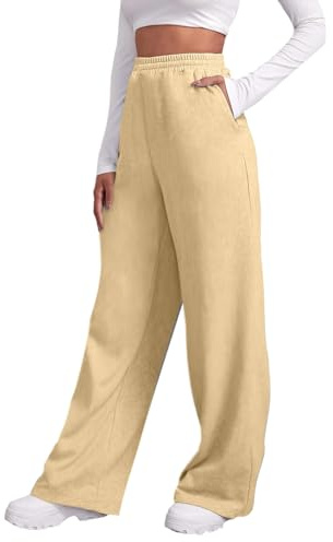 Leggings elásticos para mujer, cintura alta, pierna recta, bolsillos laterales, forro polar, mallas elásticas para fitness, viajes, capas y atuendos diarios, estilo flexible de armario, caqui, M
