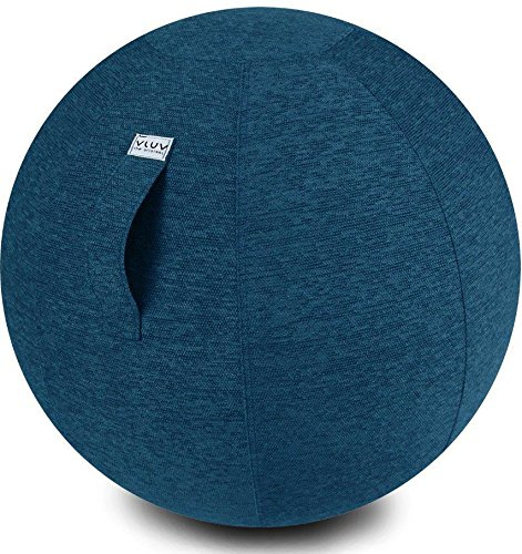 VLUV stov tessuto Sedile Ball – Ø 65 cm in colore verde petrolio + + con pompa di palla e accessori + + (vedi immagine). Alta qualità Sedile palline/Ginnastica palline per casa e ufficio. (Ø 65 cm)