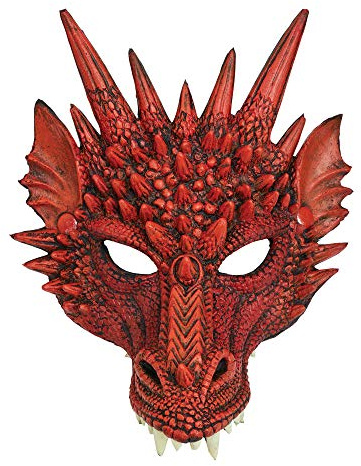 Bristol Novelty BM552 Masque rouge de dragon, pour homme ou femme, taille unique Halloween