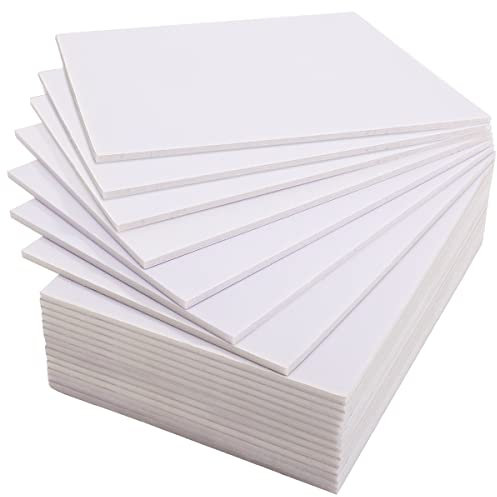 Worown 20 Pièces Carton en Mousse A4 (21.7 cm × 30 cm) - Planches de Mousse Blanc 5 mm pour Présentations, Magasins, Bureaux et Projets Artistiques