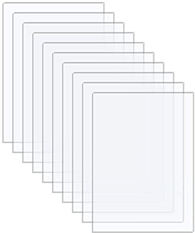 Langaelex 10 pièces 150 x 100 x 1mm Plaque Acrylique Transparente Plaque Plexiglas Transparent pour Le Remplacement du Verre du Cadre Photo, l'affichage des Projets, la Peinture (4 * 6 Pouces)