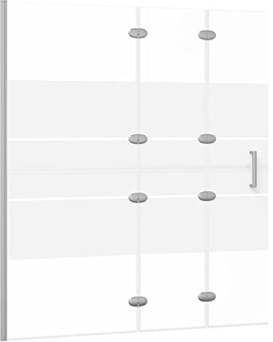 vidaXL Folding Shower Enclosure Bathroom Shower Parts Cabinet Screen Cubicle Door Bath Cabin Folding Bathtub Wall Attachment ESG White