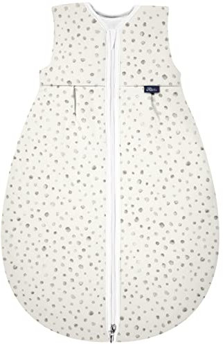 Dein Kinderland Alvi Kugelschlafsack Baby Mäxchen Thermo ohne Arm SET mit Alvi Dreiecks-Halstuch | Winterschlafsack | Baby-Schlafsack | atmungsaktiv (aqua dot, 70cm)