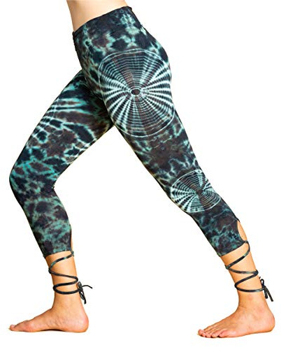 PANASIAM lace-up legging 3/4 Batik CS05 BlackBrown, L