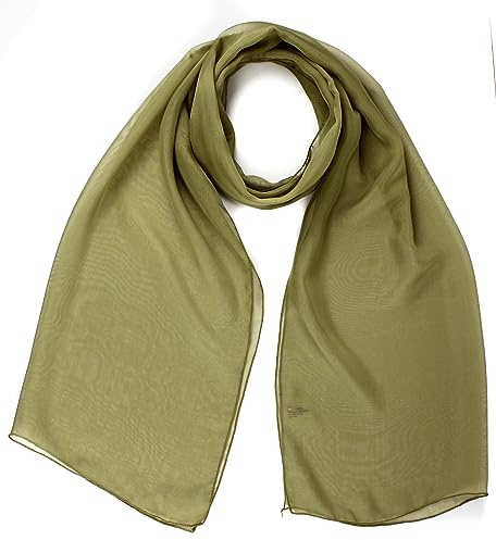 Mytoptrendz® - Premium Plain Chiffon Scarf Lightweight Soft Plain Sheer Women's Neck Wrap Girls Head Hijab (Sage green)