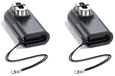 2 Stück USB C Buchse Ladeadapter Kompatibel für Aeropex/Shokz OpenRun Mini/OpenRun/OpenRun Pro/OpenComm, [mit Trageband] Ladeadapter für Shokz – Schwarz