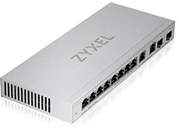 Zyxel Switch Non-administrable | Multi-gigabit 12 Ports avec 2 Ports 2,5 G et 2 Ports 10 G SFP+ | Commutateur de Bureau/ Montage Mural [XGS1010-12]
