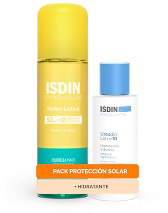ISDIN PACK Protector Solar Corporal Hydro Lotion SPF 50 y y Loción Corporal Ureadin Lotion 10, 100 ml