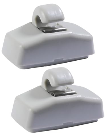 Flaconi 2PCS Clip Para Visera De Coche,Plástico Sol Visera Gancho Clip Retenedor,Han de Tejido de Nailon para Auto,Clip Para Colgar Visera Parasol,Soportes para Parasol,Reemplazo OEM Número 3B0857561B