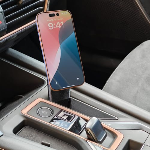 Soporte magnético para teléfono móvil para Seat Leon y Cupra Formentor (2024 en adelante) – Compatible con MagSafe – Ajuste perfecto para consola central – Soporte para smartphone coche sin agujeros