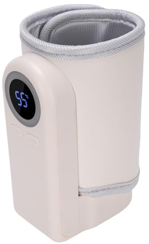 Bärbar Flaskvärmare för Resor, Baby Portable Milk Warmer, Portable Bottle Warmer Hylsa USB Laddningsbar Fast Baby Milk Warmer Wrap Cordless 10000mAh för Bröstmjölkformel