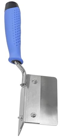 BIGULA Edelstahl Eckenkellen Set 100 x 60 mm für präzise Wandbearbeitung mit Softgrip Griff für Hausrenovierungen