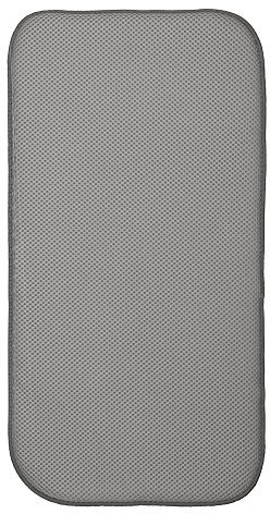 iDesign iDry Tappetino lavello, Piccolo e spesso tappetino cucina in poliestere e microfibra per asciugatura stoviglie, grigio peltro/avorio