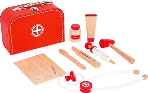 small foot Spielset Arztkoffer aus Holz, inkl. Spritze, Stethoskop, Thermometer uvm., ab 3 Jahren, 11183