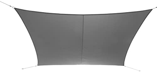 Ribelli Sonnenschutzsegel, UV-Schutz 50+, Windschutz, rechteckiger Lampenschirm, Farbe: Grau, Form: rechteckig, Größe: 2 x 4 m