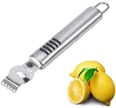 Scorza Pelapatate di Limone, Grattugia per Limone Professionale in Acciaio Inossidabile per Cocktail al Gin, Utensile da Idee Regali (16 x 2,6cm)