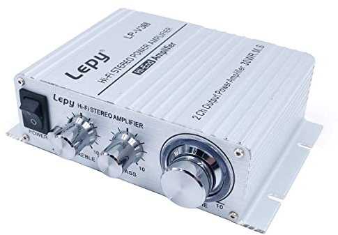 DollaTek Amplificateur LP-V3S 25Wx2 + Protection HiFi retardée avec Alimentation 5A Compatible avec Ordinateur, téléphones Portables ou lecteurs MP3 DAC etc - Argent