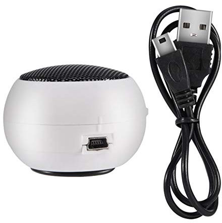 Tiiyee Mini Bluetooth Lautsprecher, Tragbarer Plug in Musikbox Portable Speaker wasserdichte Soundbox Mit 3,5 mm Aux Audioeingang Für Outdoor Zuhause Sport Yoga Dusche Reisen Auto Garten Weiß