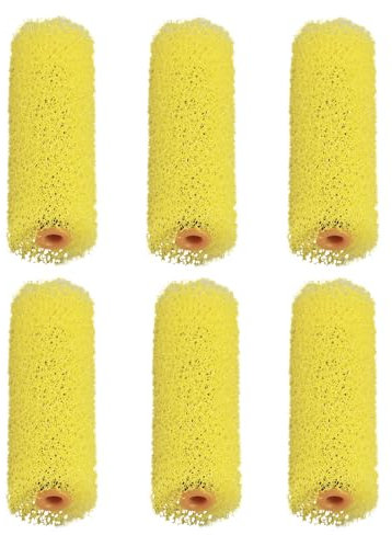 AOVNA 6Pcs 4 Inch Mini Resilient Sponge Paint Roller Cover Big Texture Sponge Brush DIY Roller for Household Wall Painting Tool Decorating