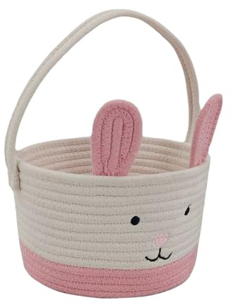 Easter Egg Huntbasket For Kids, Flower Crafts Flower Girl basket Wicker With Handle Wooden Woven Foraging Valentinesbox