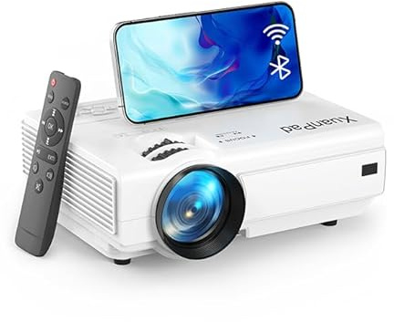 2025 XuanPad Verbessertes WiFi Bluetooth Mini Beamer, 20000L Mini Projektor HD 1080P Unterstützt, Heimkino Video Projector Kompatibel Mit Tv Stick/HDMI/USB/AV/Laptop/iPhone/Android