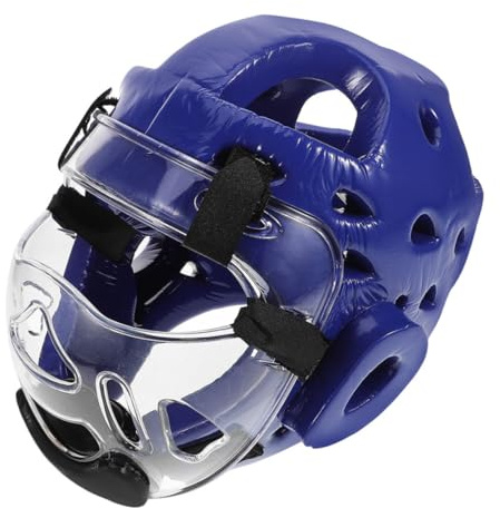 VICASKY Elmetto da Karate e Taekwondo per Ragazzi Maschera Protettiva Completa, Equipaggiamento da Combattimento Giovanile per Protezione Nasale e Cranica, Attrezzatura Sportiva