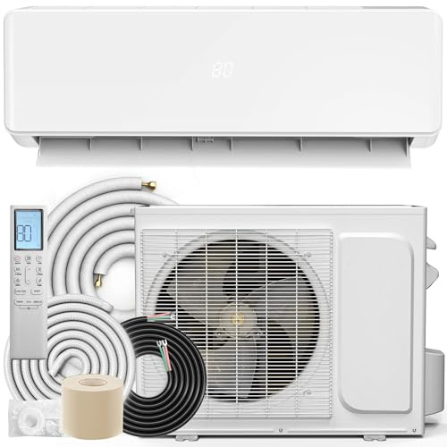 YITAHOME 20 SEER2 12000 BTU Mini Split Air Conditioner Heat Pump, 208-230V Inverter AC Cool & Heat Up to 750 Sq. Ft, Pure Design, Compatible with 3 Level Eco Mode, Complete Installation Kit, White