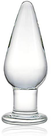 Plug anale in vetro conico Roluck Plug anale in cristallo con dildo anale per donne, uomini, masturbazione