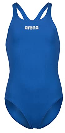 ARENA Solid Swim Pro Team Girls' One-piece Swimsuit, Quick-Drying, Sports Swimsuit in MaxLife ECO-Fabric with Chlorine Resistance and UPF 50+ UV Protection Royal-White
