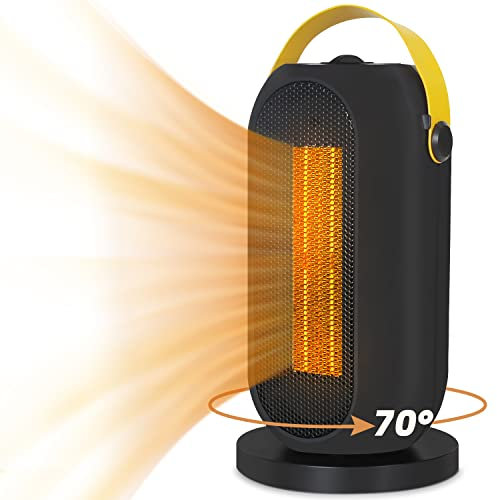 Mursche Heizlüfter energiesparend Heizung leise - PTC Keramikheizlüfter Heizgerät 1200W heizstrahler innenraum bad Elektroheizung mit Überhitzungsschutz, Tragbar Elektroheizer Badezimmer