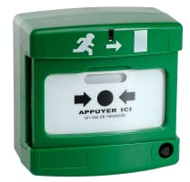 Déclencheur Manuel Issue de Secours Simple Contact - Vert