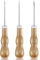 Punteruolo Con Manico In Legno,3 Pezzi Punteruolo per Legno,Perforatore,Cucito a Mano Punteruolo Artigianale,Punteruolo Per Cucire Cucito Punteruolo Set Per La Riparazione Di Cucito Fai-Da-Te In Pelle