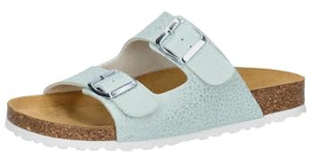 Lico Bioline Platino Damen Niedrige Hausschuhe, Türkis Silber, 39 EU