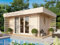 YAHA Garden Chalet 12m2 - Naturholz - Wandstärke: 44mm - Terrasse - Sichtschutz - Autoklav behandelt - Gartenhaus