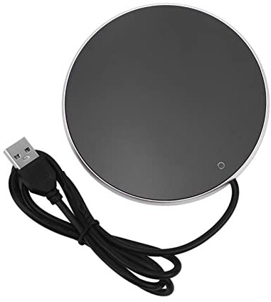 Scaldatazze con Connessione USB, scaldacaffè Piastra Scaldatazze Scaldatazze da caffè Temperatura Costante 55 °C per Casa, Ufficio e in Viaggio (Silver)