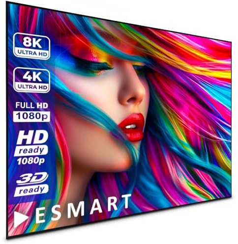 ESMART Expert UKDX ALR CBSP Leinwand [Größenauswahl] 221 x 125 cm (100) 16:9 | Heimkino Beamer Projektionsleinwand UKD Laser